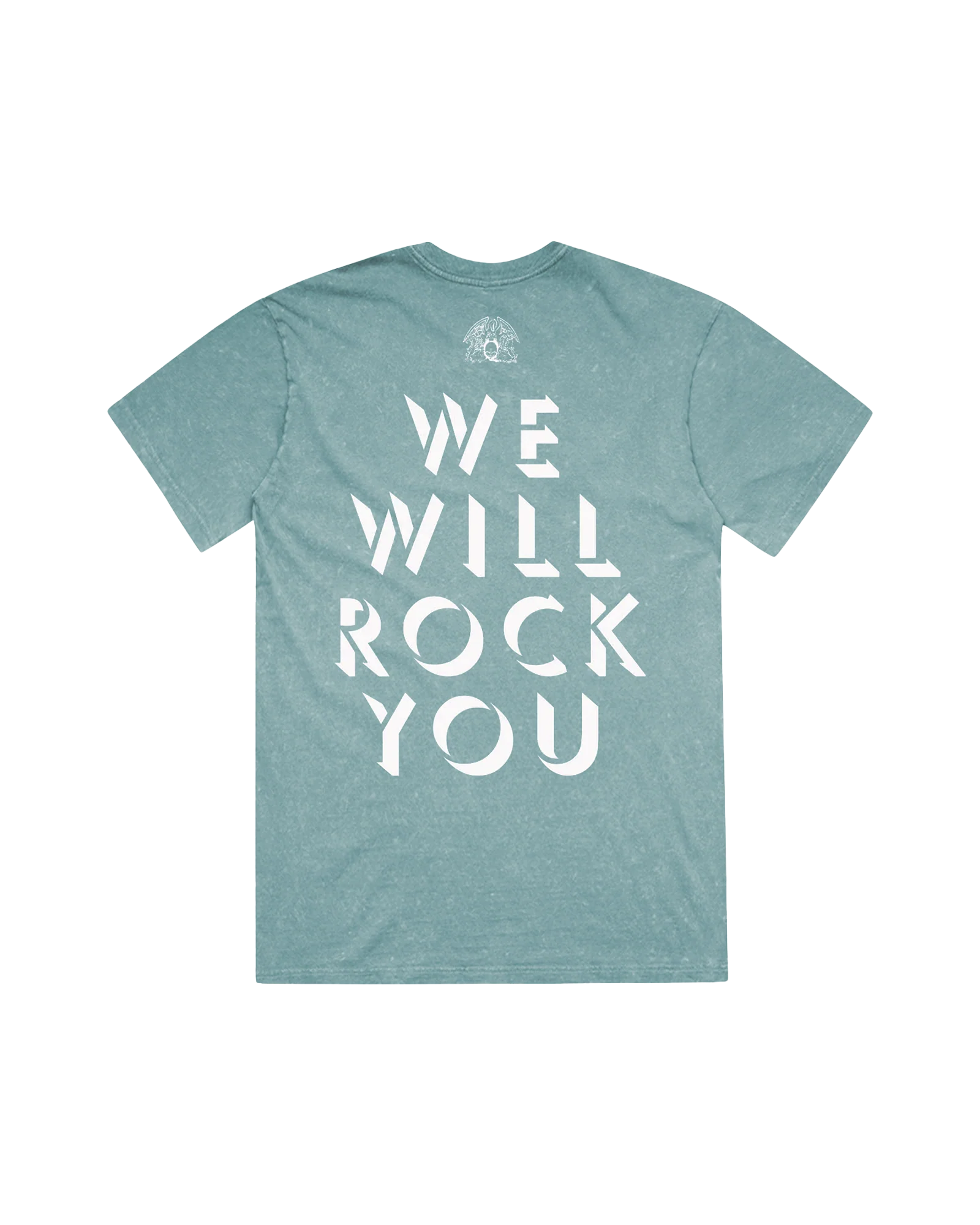 We Will Rock You | Stone Wash Green T-Shirt - Image 2